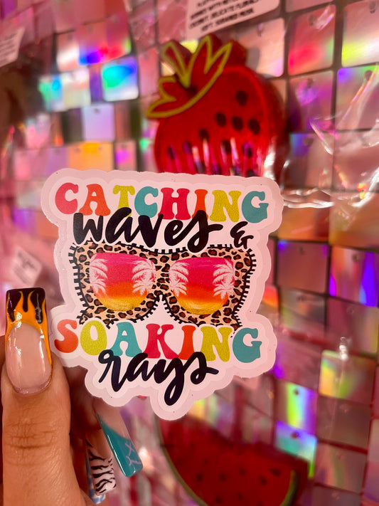 Catching Waves Soaking Rays | Sticker