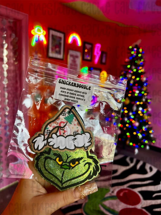 GREEN GUY FRESHIE- SNICKERDOODLE (RETRO CHRISTMAS HAT)